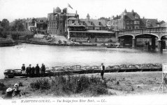 Molesey,Hampton Court Bridge,river view,hotels and inns Castle,hotels and inns Thames Hotel